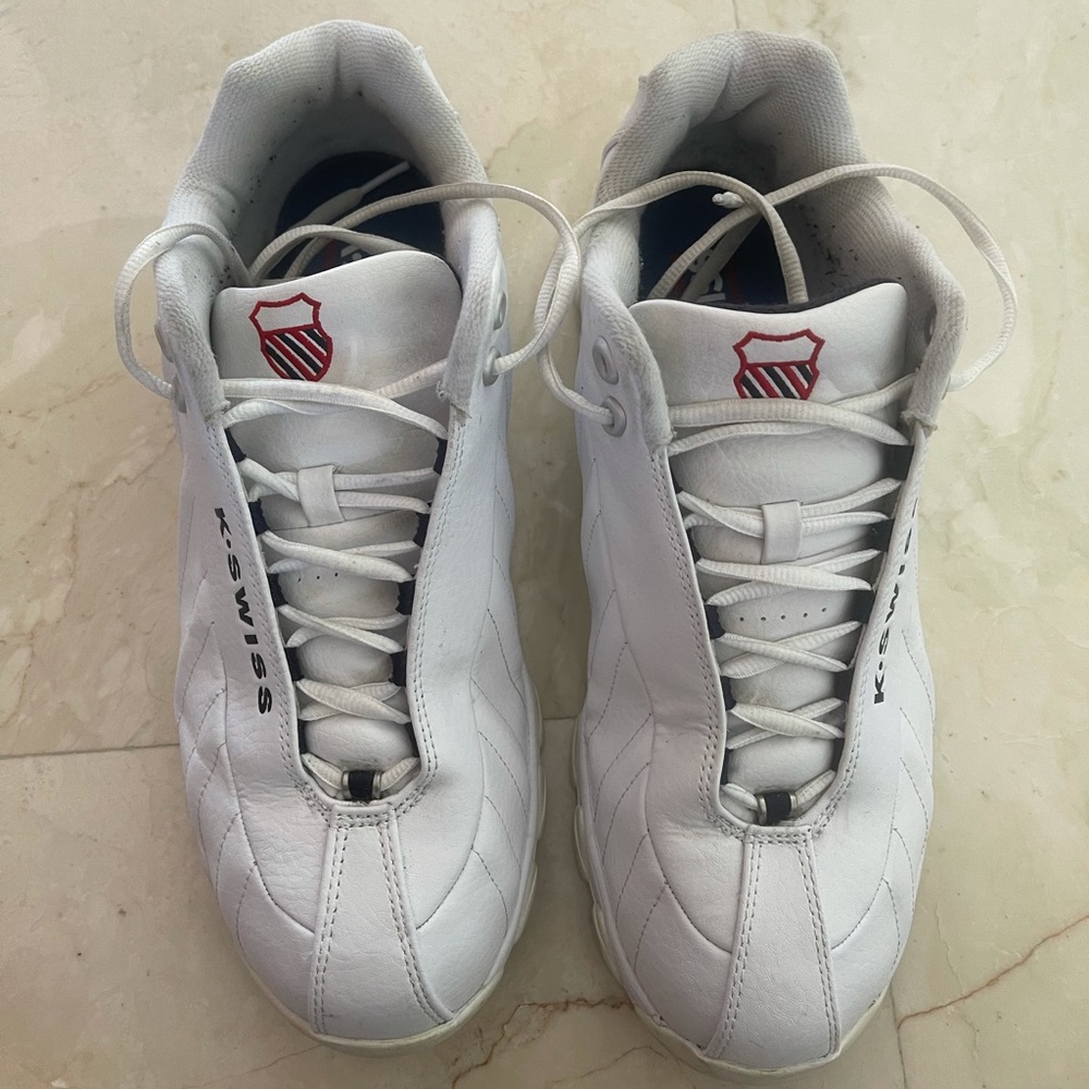 Gently worn KSwiss white sneakers men